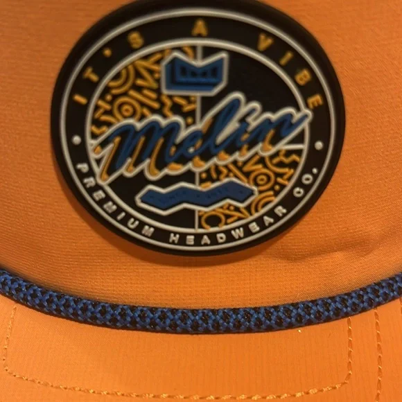 MELIN Men’s Coronado Fiesta Hydro Orange Hat Snapback One Size Fits most. - Picture 4 of 4